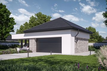  Projekt garażu Garage 01 (KRZ1098) - projekt garażu parterowego - Zdjęcie 3