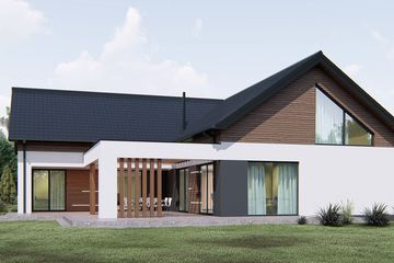  Projekt domu uA304 (WCB1521) - projekt domu parterowego z poddaszem - Zdjęcie 3