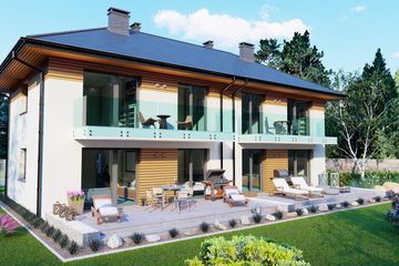  Projekt domu Bliźniak 5 (BBH1063) - projekt domu z pełnym piętrem - Zdjęcie 3