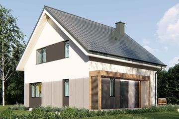  Projekt domu uA409 (WCB1529) - projekt domu parterowego z poddaszem - Zdjęcie 1