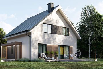  Projekt domu uA409 (WCB1529) - projekt domu parterowego z poddaszem - Zdjęcie 2