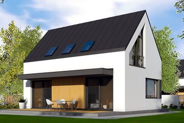  Projekt domu Mini 21 PLUS (wersja A) energo plus (WRC2829) - projekt domu parterowego z poddaszem - Zdjęcie 1