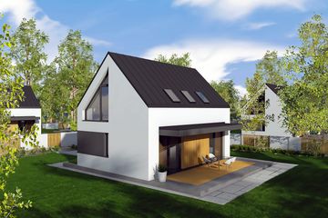  Projekt domu Mini 21 PLUS (wersja A) energo plus (WRC2829) - projekt domu parterowego z poddaszem - Zdjęcie 2