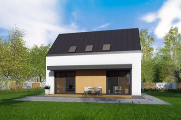  Projekt domu Mini 21 PLUS (wersja A) energo plus (WRC2829) - projekt domu parterowego z poddaszem - Zdjęcie 3