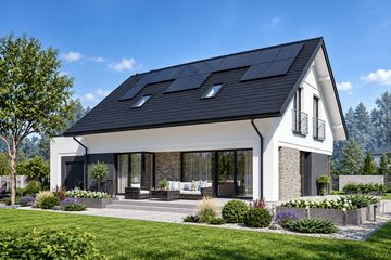 Projekt domu N41-G1 - parterowy z poddaszem dom o powierzchni 128,77 m², dach dwuspadowy - ujęcie 4