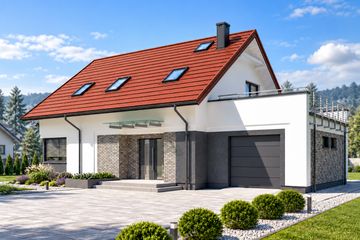 Projekt domu N41-G1 - parterowy z poddaszem dom o powierzchni 128,77 m², dach dwuspadowy - ujęcie 7