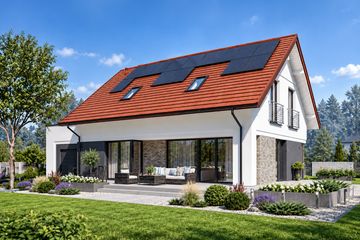 Projekt domu N41-G1 - parterowy z poddaszem dom o powierzchni 128,77 m², dach dwuspadowy - ujęcie 9