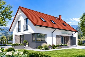 Projekt domu N41-G1 - parterowy z poddaszem dom o powierzchni 128,77 m², dach dwuspadowy - ujęcie 10
