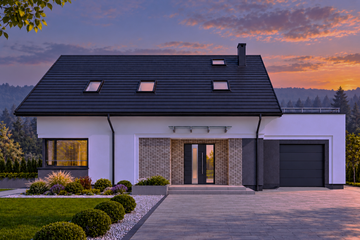 Projekt domu N41-G1 - parterowy z poddaszem dom o powierzchni 128,77 m², dach dwuspadowy - ujęcie 11