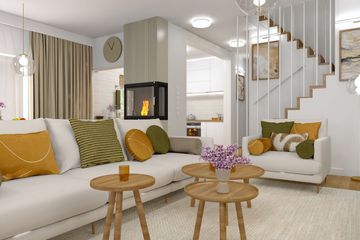 Projekt domu Ka166 T - parterowy z poddaszem dom o powierzchni 156,27 m², dach dwuspadowy - ujęcie 8