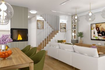 Projekt domu Ka166 T - parterowy z poddaszem dom o powierzchni 156,27 m², dach dwuspadowy - ujęcie 12