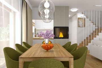 Projekt domu Ka166 T - parterowy z poddaszem dom o powierzchni 156,27 m², dach dwuspadowy - ujęcie 18