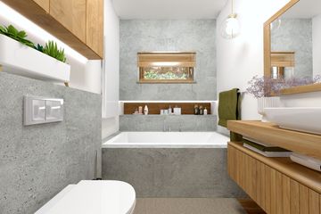 Projekt domu Ka166 T - parterowy z poddaszem dom o powierzchni 156,27 m², dach dwuspadowy - ujęcie 28