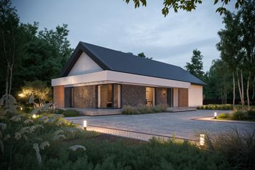  Projekt domu NewHouse 733 (KRZ1103) - projekt domu parterowego - Zdjęcie 1