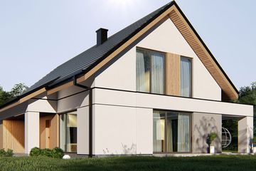  Projekt domu uA397 (WCB1524) - projekt domu parterowego z poddaszem - Zdjęcie 2