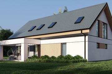  Projekt domu uA397 (WCB1524) - projekt domu parterowego z poddaszem - Zdjęcie 4