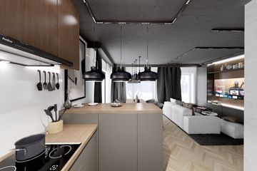 Projekt domu Ka273 SZ - parterowy z poddaszem dom o powierzchni 97,96 m², dach dwuspadowy - ujęcie 6