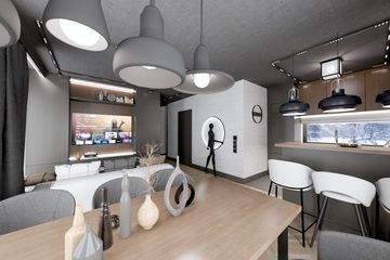 Projekt domu Ka273 SZ - parterowy z poddaszem dom o powierzchni 97,96 m², dach dwuspadowy - ujęcie 8