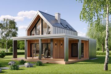  Projekt domu L-302 midi murowany (SLU1056) - projekt domu parterowego z poddaszem - Zdjęcie 5