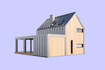  Projekt domu L-302 midi murowany (SLU1056) - projekt domu parterowego z poddaszem - Zdjęcie 4