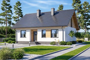  Projekt domu Irys 2 mini (WOF1237) - projekt domu parterowego z poddaszem - Zdjęcie 2