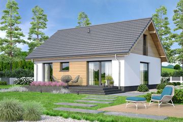  Projekt domu Irys 2 mini (WOF1237) - projekt domu parterowego z poddaszem - Zdjęcie 3