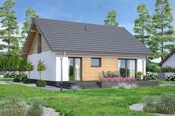  Projekt domu Irys 2 mini (WOF1237) - projekt domu parterowego z poddaszem - Zdjęcie 4