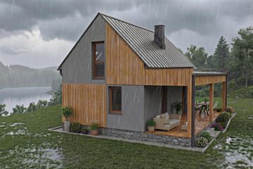  Projekt domu Jeziorak (GDE1062) - projekt domu parterowego z poddaszem - Zdjęcie 3