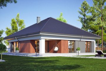  Projekt domu Laura II z garażem 2-st. [A] (WRF2455) - projekt domu parterowego - Zdjęcie 2