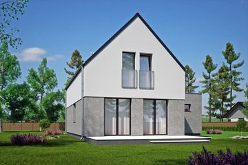  Projekt domu Gabi z garażem 1-st. [A] (WRF2452) - projekt domu parterowego z poddaszem - Zdjęcie 2