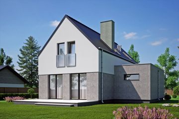  Projekt domu Gabi z garażem 1-st. [A] (WRF2452) - projekt domu parterowego z poddaszem - Zdjęcie 3