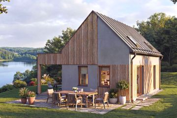  Projekt domu Jeziorak 2 (GDE1063) - projekt domu parterowego z poddaszem - Zdjęcie 1