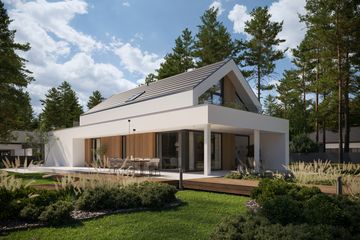  Projekt domu NewHouse 755 G2 w1 (KRZ1107) - projekt domu parterowego z poddaszem - Zdjęcie 2
