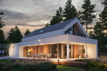  Projekt domu NewHouse 755 G2 w1 (KRZ1107) - projekt domu parterowego z poddaszem - Zdjęcie 1