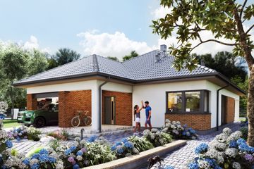  Projekt domu Ka192 Sz (PKT1325) - projekt domu parterowego - Zdjęcie 1