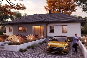  Projekt domu Ka193 Sz (PKT1324) - projekt domu parterowego - Zdjęcie 1