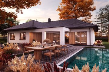  Projekt domu Ka193 Sz (PKT1324) - projekt domu parterowego - Zdjęcie 2