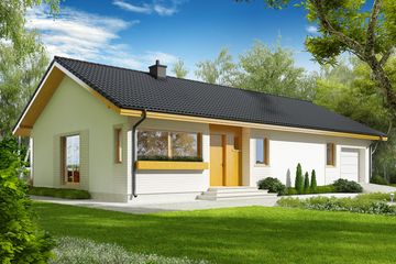  Projekt domu Eryk G1 (30 stopni) energo plus (WRC2801) - projekt domu parterowego - Zdjęcie 2