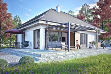  Projekt domu Oliwka bez garażu [B] (WRF2451) - projekt domu parterowego - Zdjęcie 6