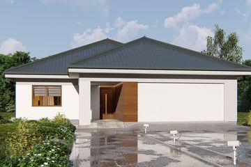  Projekt domu uA319 (WCB1556) - projekt domu parterowego - Zdjęcie 1
