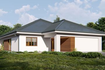  Projekt domu uA319 (WCB1556) - projekt domu parterowego - Zdjęcie 2