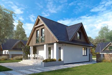  Projekt domu Poziomka 4 (BSA2384) - projekt domu parterowego z poddaszem - Zdjęcie 6