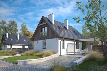  Projekt domu Poziomka 4 (BSA2384) - projekt domu parterowego z poddaszem - Zdjęcie 3