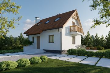  Projekt domu Odyn (GDH1000) - projekt domu parterowego z poddaszem - Zdjęcie 3