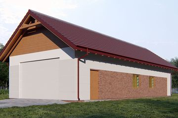  Projekt budynku gospodarczego uAG39 (WCB1546) - projekt budynku parterowego - Zdjęcie 1