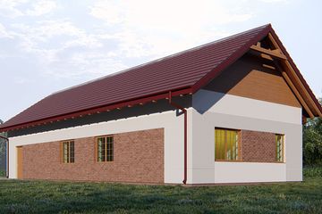  Projekt budynku gospodarczego uAG39 (WCB1546) - projekt budynku parterowego - Zdjęcie 3