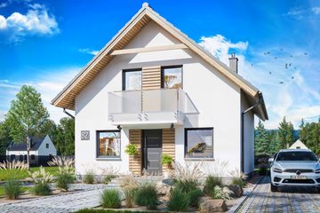  Projekt domu Abel 2 (WOE1198) - projekt domu parterowego z poddaszem - Zdjęcie 2