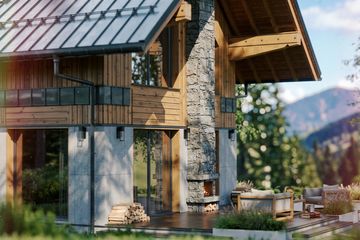 Projekt domu Giewont - parterowy z poddaszem dom o powierzchni 88,90 m², dach dwuspadowy - ujęcie 7