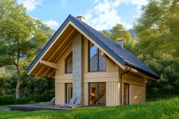  Projekt domu Giewont (KNT1000) - projekt domu parterowego z poddaszem - Zdjęcie 1