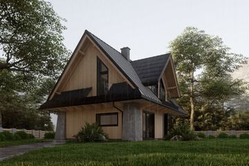  Projekt domu Nowy wierch (KNT1001) - projekt domu parterowego z poddaszem - Zdjęcie 3